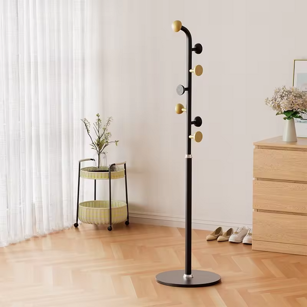 Simple new Chinese floor coat rack single pole hanger bedroom living room entrance hanging clothes rack