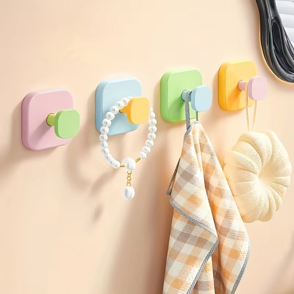 Dopamine Suction Cup Hooks - Back-of-door Hooks - Strong Adhesive, Seamless Hooks - No-drilling Bathroom Wall Storage Hooks