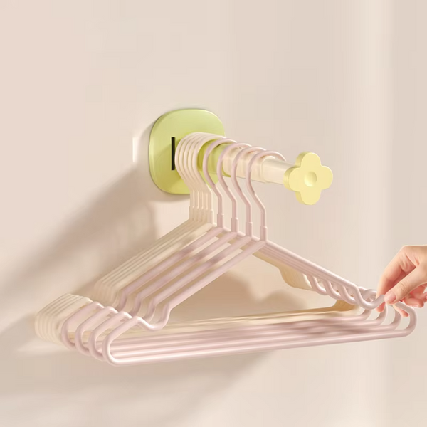 Installation Retractable And Adjustable Length Home Use Hanger Storage Container Hanger Storage Rack No-Drill Suction Cup