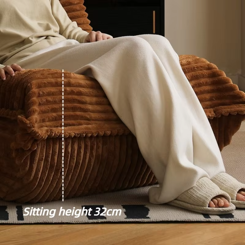 Lazy Bean Bag Sofas Living Room Relaxing 1-person Sofa Comfortable Soft Couch Balcony Bedroom Giant Puffs Sleeper Beanbag Sofas