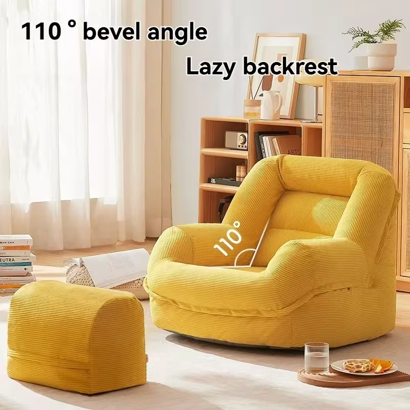 New model Household Goods Wowo Sofa Lazy Sofa Bean Bag Tatami Balcony Bedroom Sleepable Sofa Fabric Sofa  premium