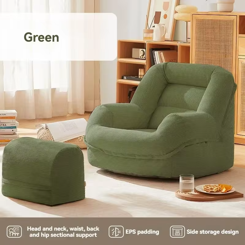 New model Household Goods Wowo Sofa Lazy Sofa Bean Bag Tatami Balcony Bedroom Sleepable Sofa Fabric Sofa  premium