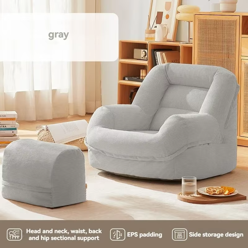 New model Household Goods Wowo Sofa Lazy Sofa Bean Bag Tatami Balcony Bedroom Sleepable Sofa Fabric Sofa  premium
