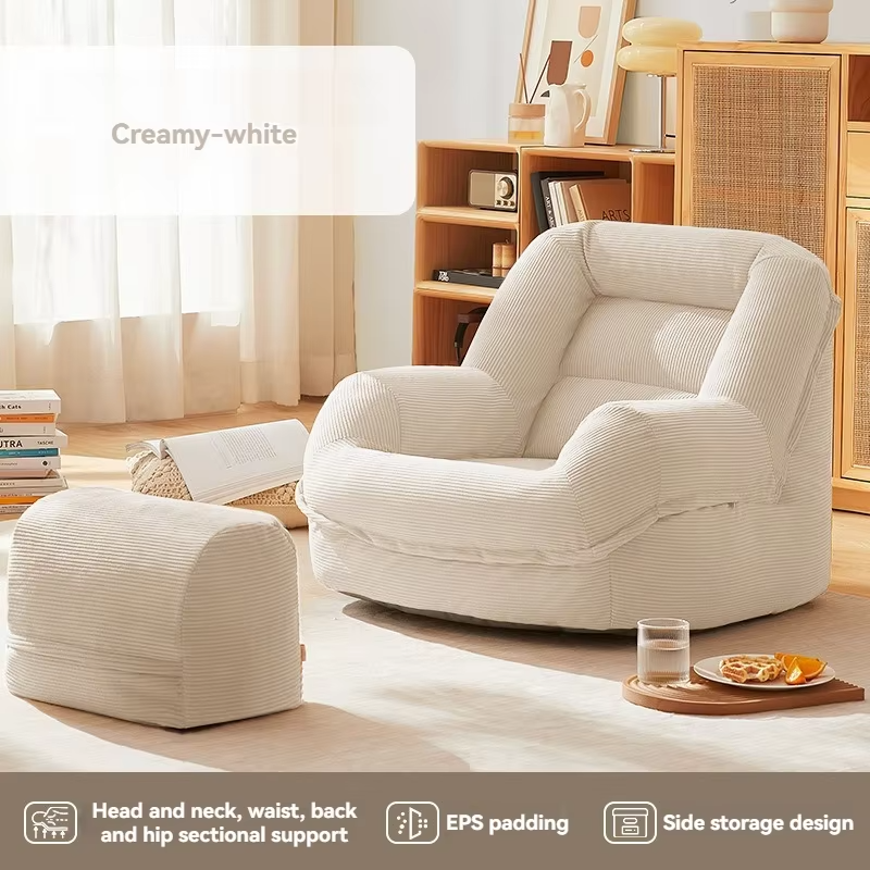 New model Household Goods Wowo Sofa Lazy Sofa Bean Bag Tatami Balcony Bedroom Sleepable Sofa Fabric Sofa  premium