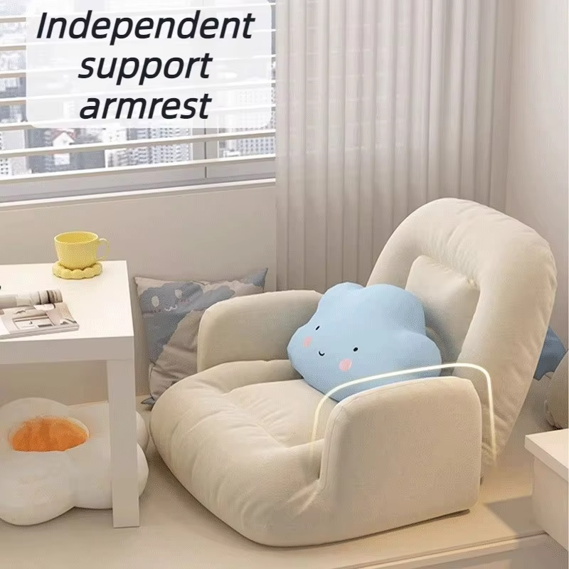 Folding Living Room Sofas Adjustment 1 Person Armchair Couch Comfortable Lazy Sofa Chaise Lounge Balcony Backrest Tatami Sofa