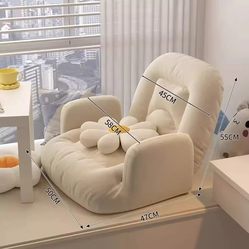 Folding Living Room Sofas Adjustment 1 Person Armchair Couch Comfortable Lazy Sofa Chaise Lounge Balcony Backrest Tatami Sofa