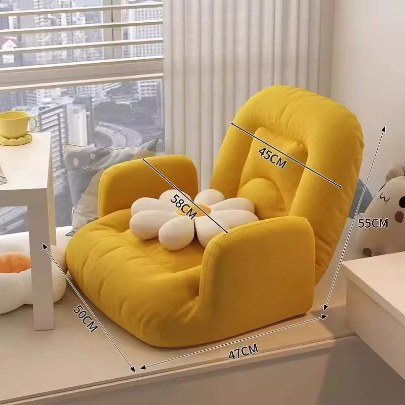 Folding Living Room Sofas Adjustment 1 Person Armchair Couch Comfortable Lazy Sofa Chaise Lounge Balcony Backrest Tatami Sofa