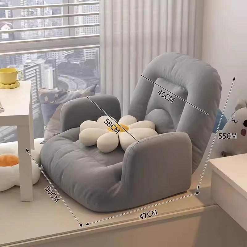 Folding Living Room Sofas Adjustment 1 Person Armchair Couch Comfortable Lazy Sofa Chaise Lounge Balcony Backrest Tatami Sofa