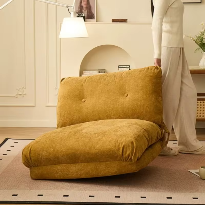 Lazy sofa reclining sleeping bedroom bedside tatami double chair balcony living room single folding small sofa premium