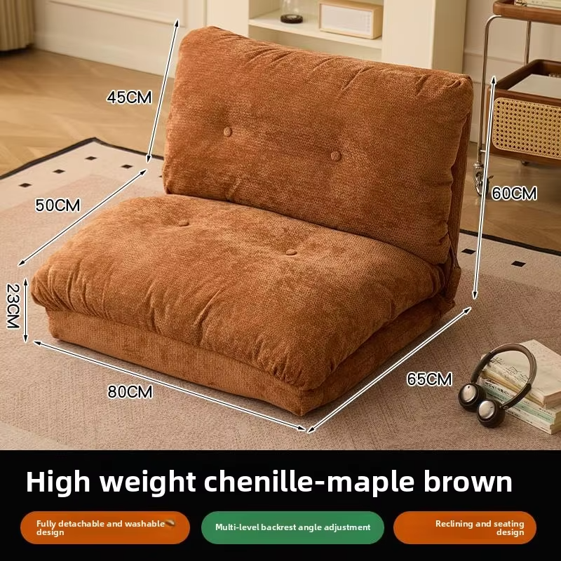 Lazy sofa reclining sleeping bedroom bedside tatami double chair balcony living room single folding small sofa premium