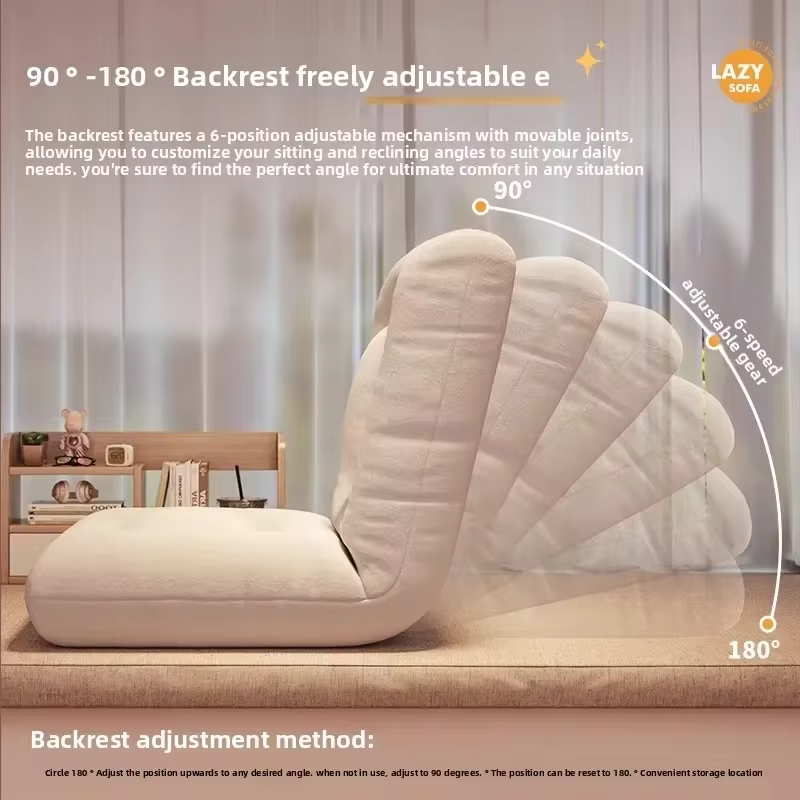 Modern Lazy sofa tatami seat folding single small sofa balcony bay window recliner back chair