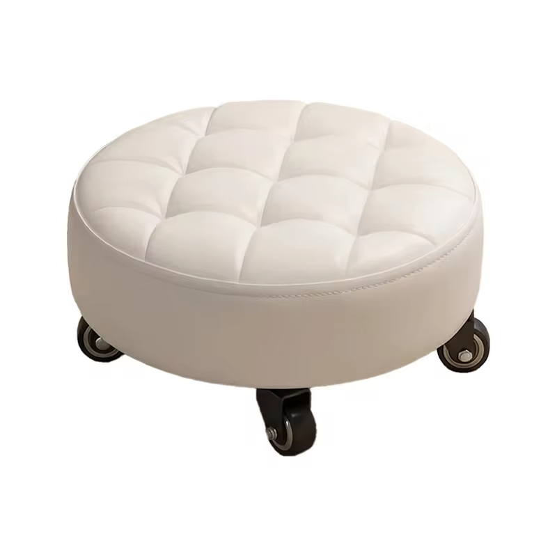 Household Wheeled Low Stools Floor-cleaning Chairs Wheeled Seam Sealing Stools Rotating Nail and Pedicure Round Stools