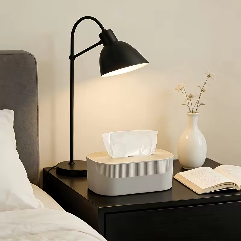 Arched Tissue Box with Lid | Large Towel Dispenser, Oil Rubbed End, Suitable for Bathroom, Bedroom, Living Room, Dormitory