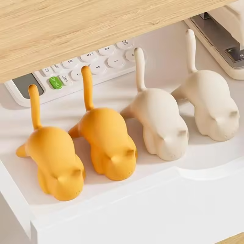 [E] Cute Portable Cat Bag Hook Hanger Table Hook Handbag Backpack Travel Bag Organizer Holder Home Office Decor Desk Side Hooks