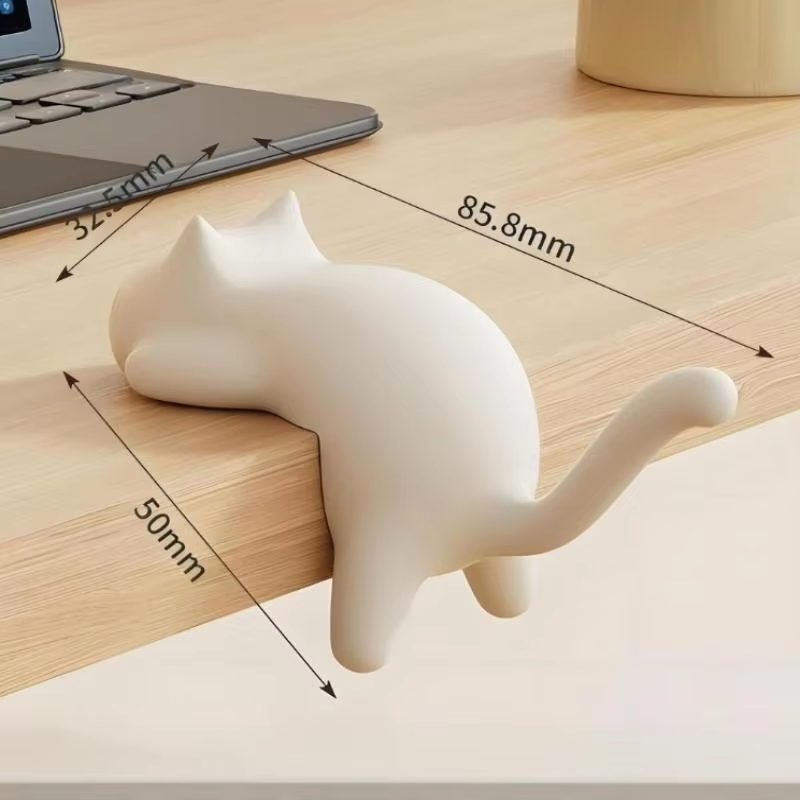 [E] Cute Portable Cat Bag Hook Hanger Table Hook Handbag Backpack Travel Bag Organizer Holder Home Office Decor Desk Side Hooks
