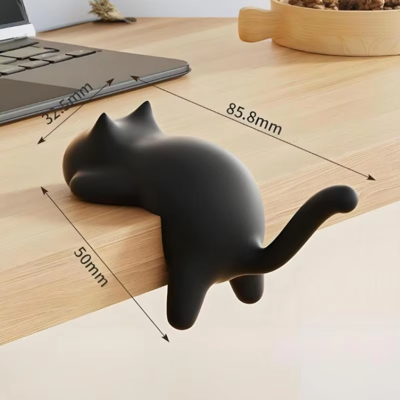 [E] Cute Portable Cat Bag Hook Hanger Table Hook Handbag Backpack Travel Bag Organizer Holder Home Office Decor Desk Side Hooks
