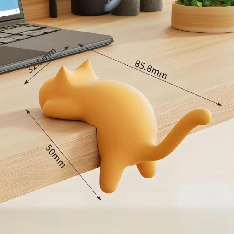 [E] Cute Portable Cat Bag Hook Hanger Table Hook Handbag Backpack Travel Bag Organizer Holder Home Office Decor Desk Side Hooks